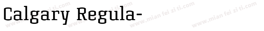 Calgary Regula字体转换